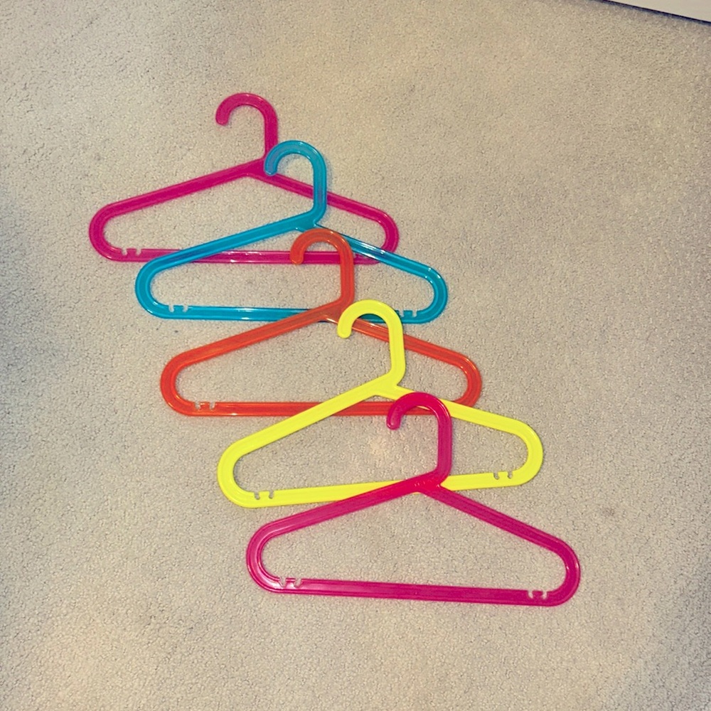 Set of 5 IKEA BAGIS kids' hangers